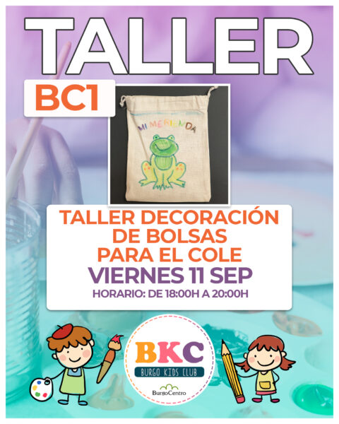 BC1.- Taller decoración bolsas para el cole