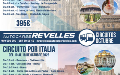 Circuitos octubre (Galicia e Italia) Autocares Revelles