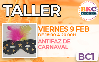 BC1.- Taller Antifaz de Carnaval